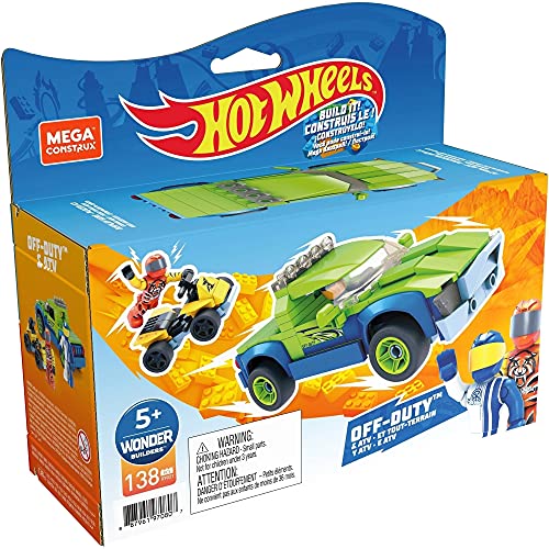 Hot Wheels Mega Construx Off-Duty and ATV Construction Set, Building Toys - sctoyswholesale