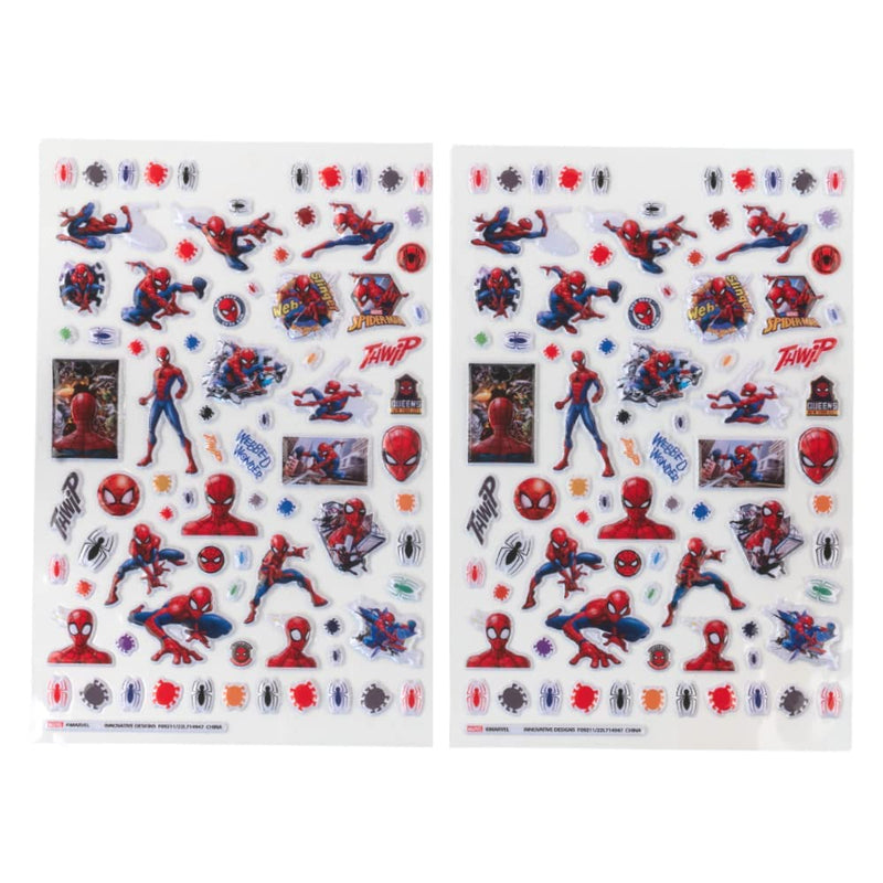 Marvel Spiderman Stickers for Kids, 14 Sheet Spiderman Sticker Book Set Including Puffy Stickers, 1200+ Stickers