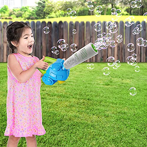 Bubble Leaf Blower for Toddlers, Bubble Blower Gun Machine for Kids with 3 Bubble Solution, Summer Outdoor Toys for Kids, Halloween Party Favors