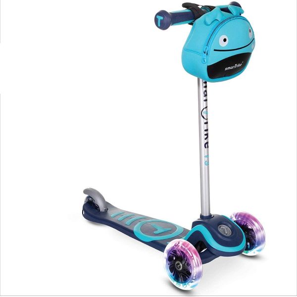 SmarTrike Scooter T3 Blue With Safety Gear - sctoyswholesale