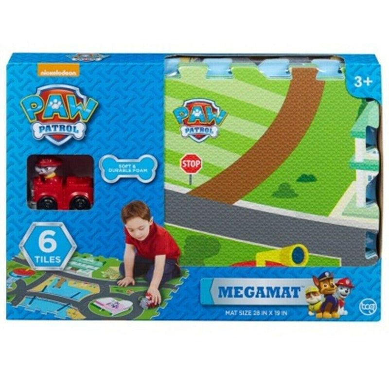 Paw Patrol 6Pc Mega Floor Mat with Vehicle Playmat with Vehicle