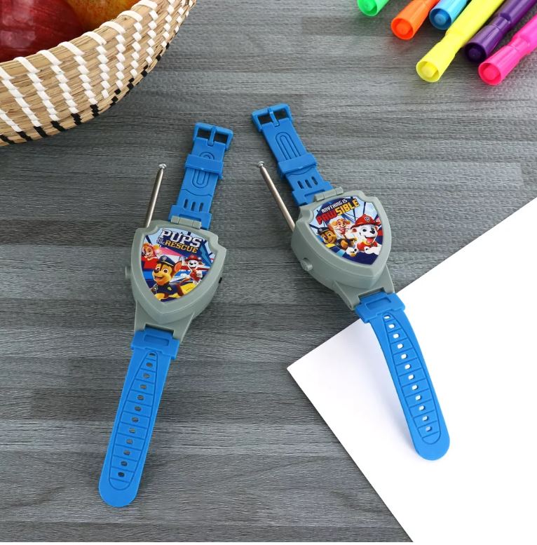 Paw Patrol 2 Piece Wrist Walkie Talkie Set With Built in Watch