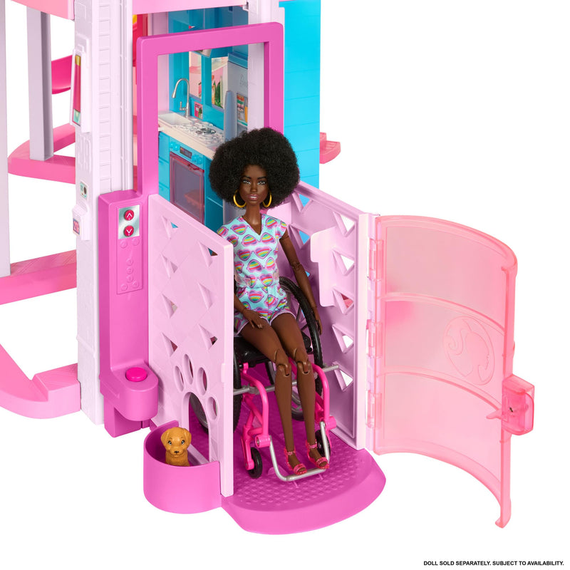 Barbie DreamHouse, Doll House Playset with 75+ Pieces Including Toy Furniture & 3-Story Pool Slide, Pet Elevator & Puppy Play Areas