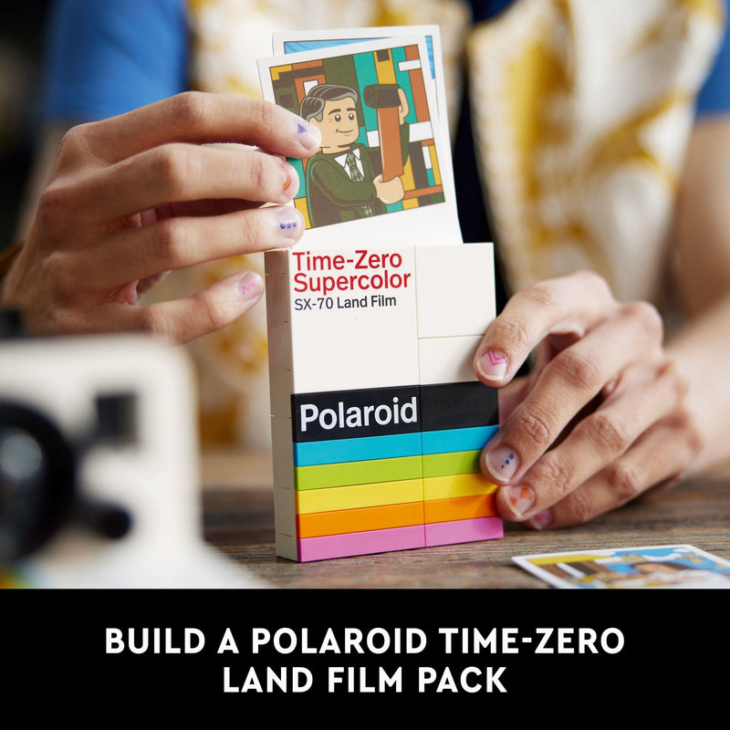 LEGO Ideas Polaroid OneStep SX-70 Camera Building Kit, Creative Gift for Photographers, Collectible Brick-Built Vintage Polaroid Camera Model, Creative Activity or Gift for Adults, 21345