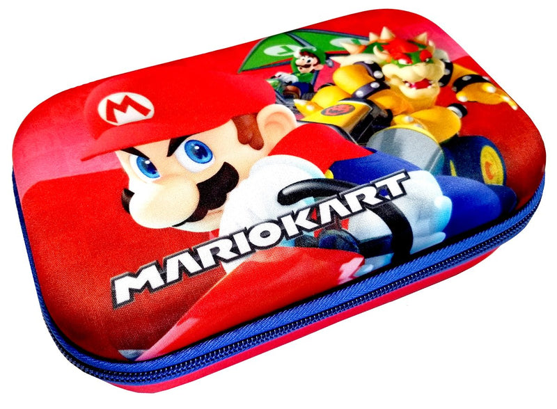 Pencil/Storage Case Hard Shell Molded Zippered  (Mario Kart), Multicolor