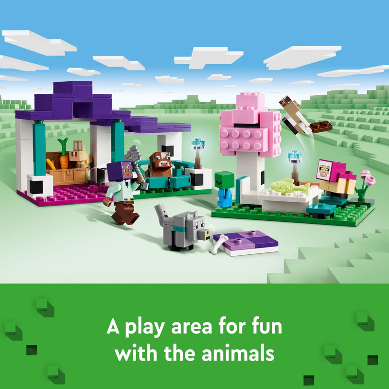 LEGO Minecraft The Animal Sanctuary Building Set, Gaming Toy for Girls and Boys Ages 7 and Up, Gift for Gamers and Kids, Brick Model of The Plains Biome with Popular Minecraft Figures, 21253