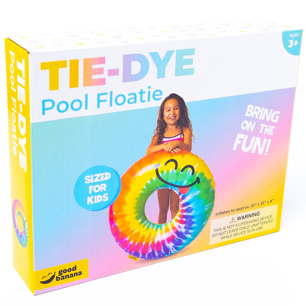 Good Banana: Tie-Dyed Pool Floatie - Kids Inflatable, Pool & Water Toy, Ages 3+