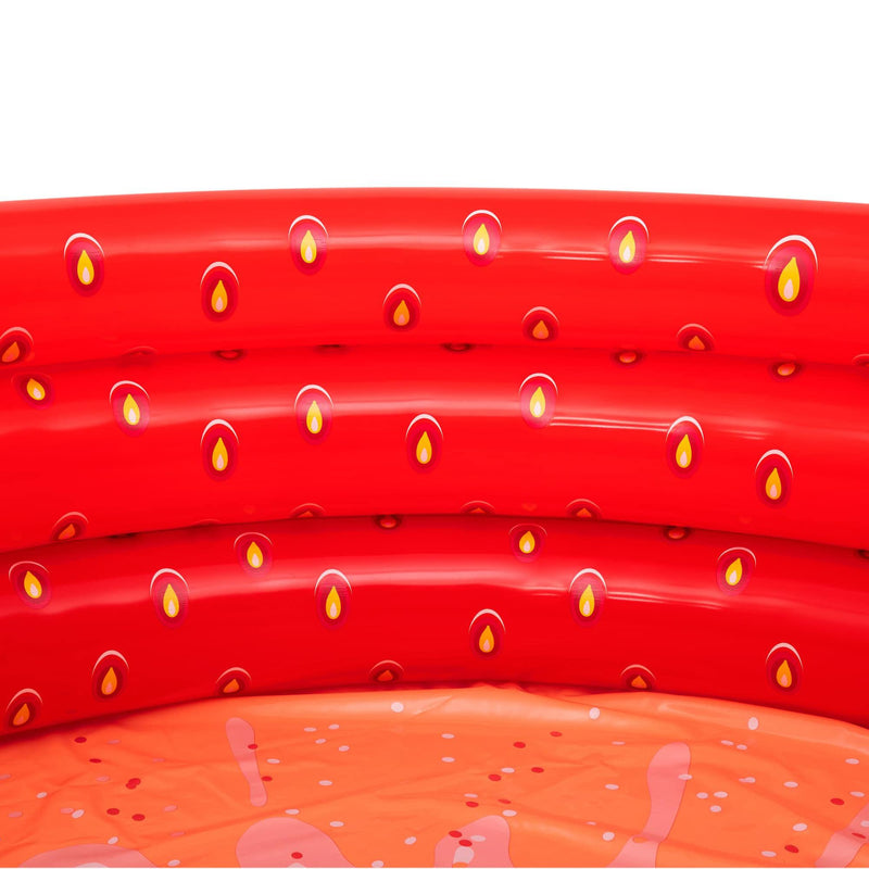 H2OGO! Bestway Sweet Strawberry Pool - 66" x H15 - Inflatable 3-Ring Play Pool, Kids,103 Gallon, Ages 2+