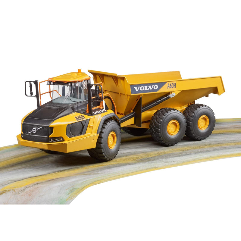 Bruder Volvo A60H Hauler for Construction Pretend Play Indoors, Outdoors, in Sand and Snow, 02455