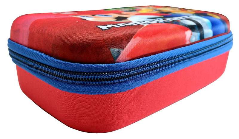 Pencil/Storage Case Hard Shell Molded Zippered  (Mario Kart), Multicolor