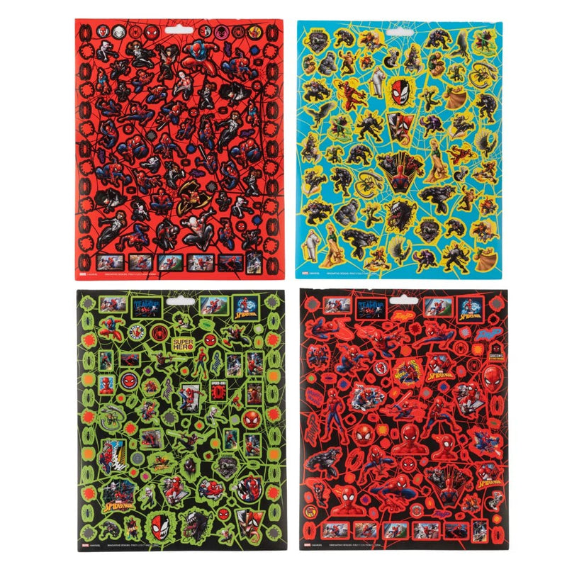 Marvel Spiderman Stickers for Kids, 14 Sheet Spiderman Sticker Book Set Including Puffy Stickers, 1200+ Stickers