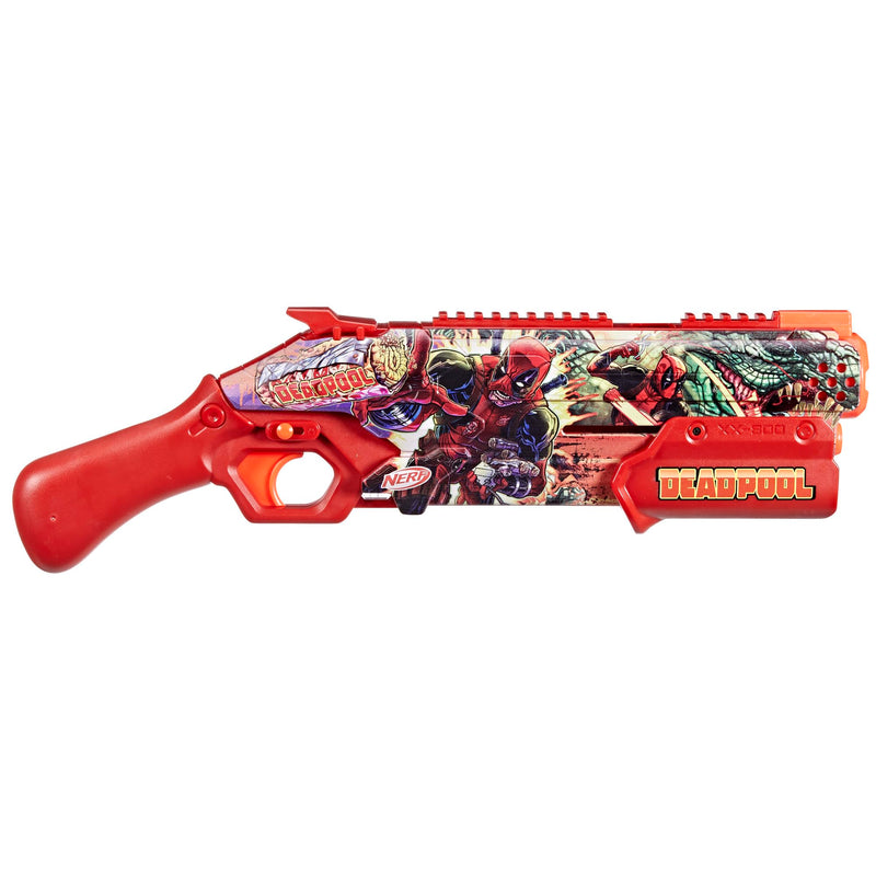 Nerf Marvel Deadpool Blaster, 16 Nerf Rival Accu-Rounds, Pump Action, Breech Load, Gifts for Teens, 14+