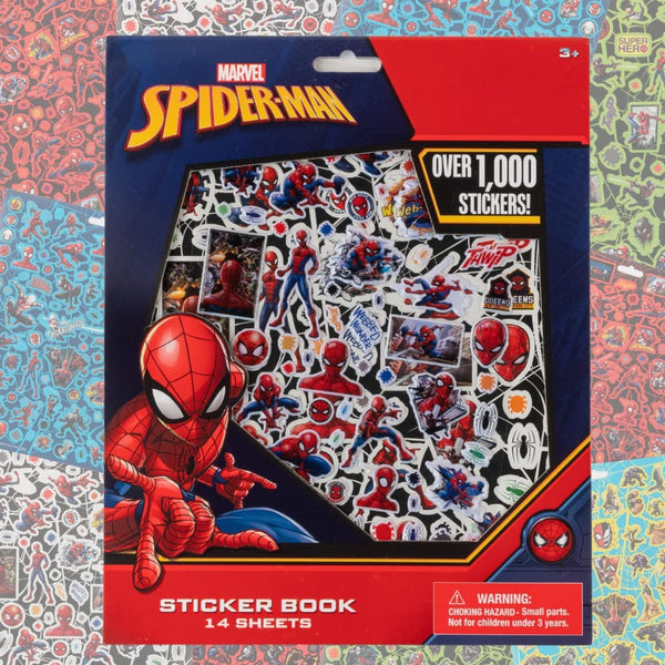 Marvel Spiderman Stickers for Kids, 14 Sheet Spiderman Sticker Book Set Including Puffy Stickers, 1200+ Stickers