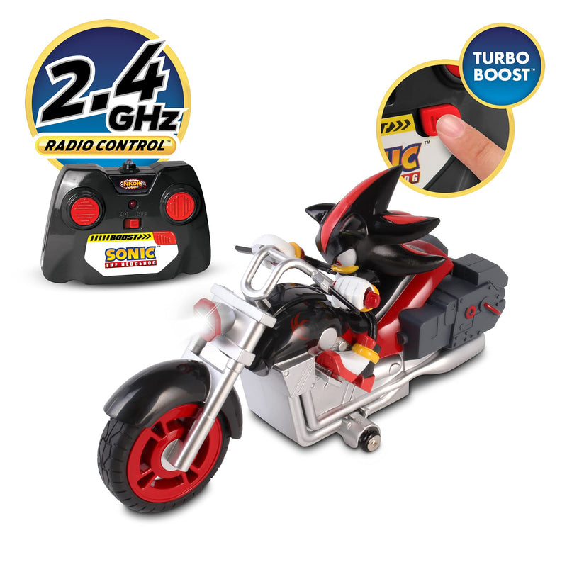 Sonic Sega All-Stars Racing RC Shadow Motorcycle; Full Function 2.4 GHz Radio Control with Turbo Boost; Ages 6+