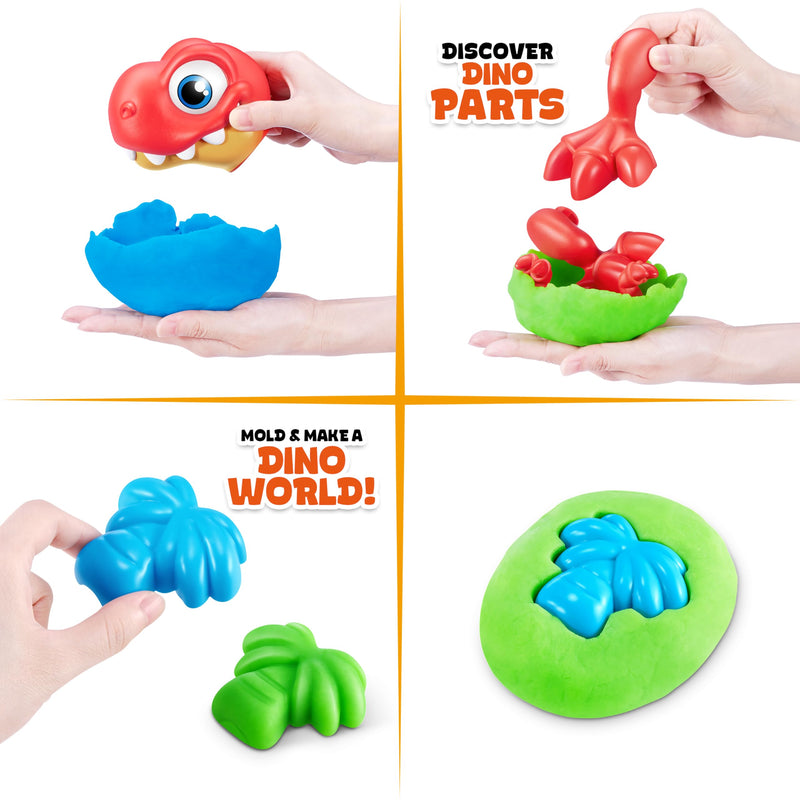 Smashers Junior Dino Dig Large Egg (T-Rex) by ZURU 18+ Surprises Compounds Mold Dinosaur Preschool Toys Build Construct Sensory Play for Kids 18 Months - 3 Years