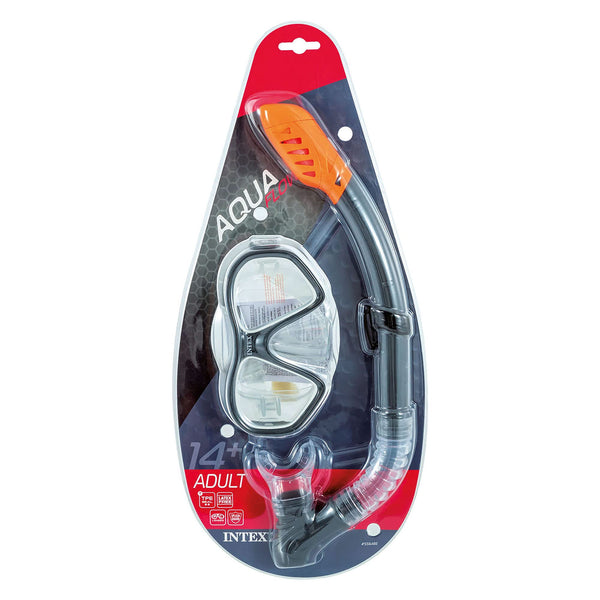 Intex Reef Rider Diving Mask & Easy Flow Snorkel Set for Ages 14+, Colors Vary