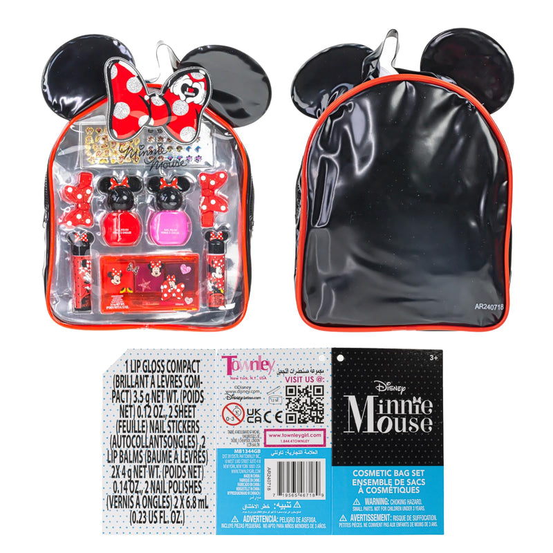 Disney Minnie Mouse - Townley Girl Cosmetic Makeup Gift Bag Set Includes Lip Gloss, Nail Polish & Hair Accessories for Kids Girls, Ages 3+ Perfect for Parties, Sleepovers & Makeovers