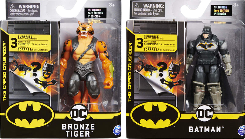 BATMAN 4-inch and Bronze Tiger Action Figures with 6 Mystery Accessories