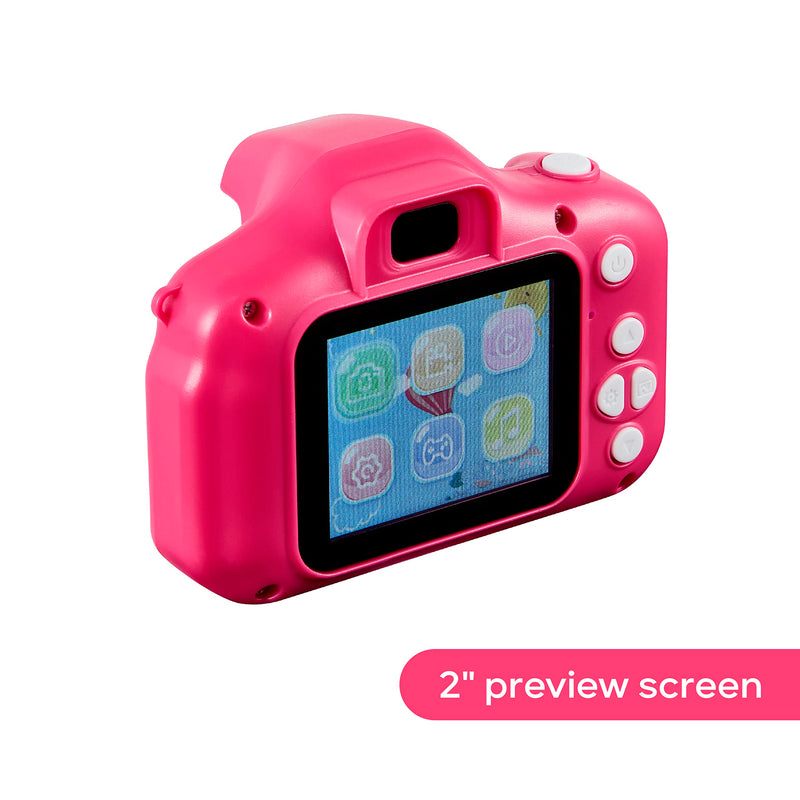 Vivitar Kidzcam Camera - Christmas, Birthday Gifts for Boys and Girls, 12 MP HD Camera and Digital Video Recording, Kids Digital Camera Toys for Kids 5 and Up Pink