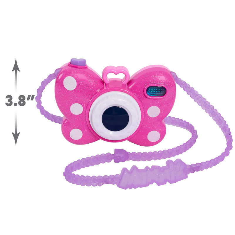 Disney Junior Minnie Mouse Picture Perfect Pretend Play Camera, Lights, Realistic Sounds, Officially Licensed Kids Toys for Ages 3 Up by Just Play