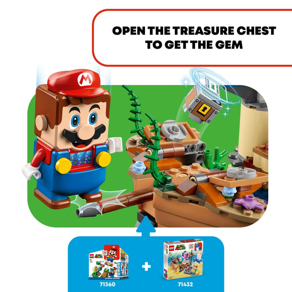 LEGO Super Mario Dorrie's Sunken Shipwreck Adventure Expansion Set, Super Mario Collectible Toy for Kids with Cheep Cheep, Cheep Chomp and Blooper Figures, Gift for Boys, Girls and Gamers, 71432