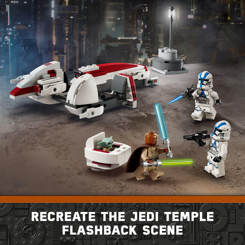 LEGO Star Wars BARC Speeder Escape, Mandalorian Toy Building Set for Kids, May The 4th Be with You Decoration with Kelleran Beq and Grogu, Star Wars Toy for Boys, Girls and Fans Ages 8 and Up, 75378