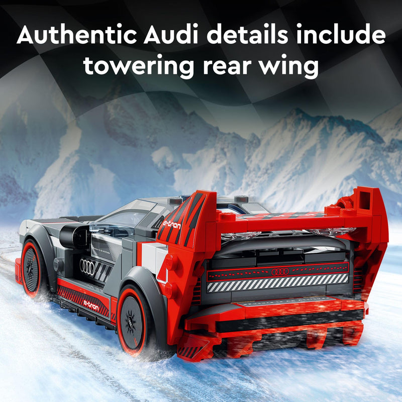 LEGO Speed Champions Audi S1 e-tron Quattro Race Car Toy Vehicle, Buildable Audi Toy Car Model for Kids, Red Toy Car for Build and Display, Gift Idea for Boys and Girls Aged 9 Years Old and Up, 76921