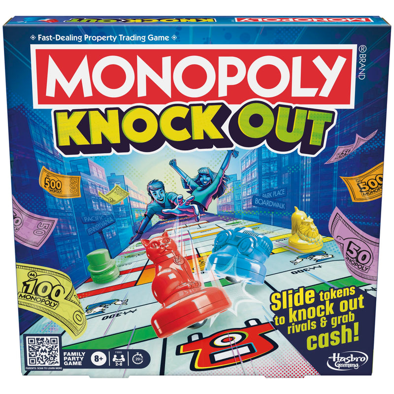 Monopoly Knockout Family Party Game for Kids, Teens, and Adults | Ages 8 and Up | 2-8 Players | 20 Mins. Average | Quick-Playing Board Games