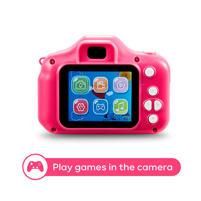 Vivitar Kidzcam Camera - Christmas, Birthday Gifts for Boys and Girls, 12 MP HD Camera and Digital Video Recording, Kids Digital Camera Toys for Kids 5 and Up Pink