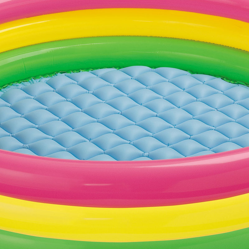 Intex Sunset Glow Inflatable Pool: 58in x 13in - 3 Ring Soft Floor - 73 gal Capacity - Repair Patch Included