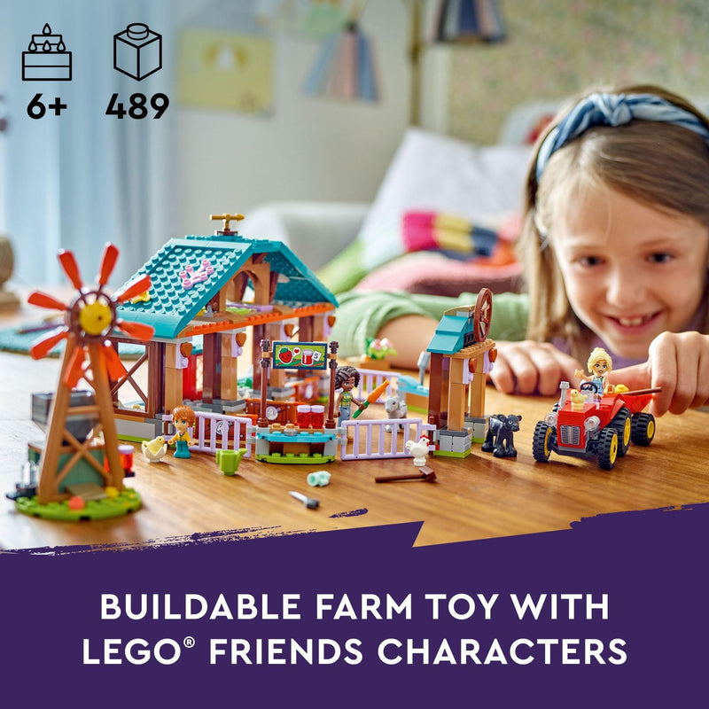 LEGO Friends Farm Animal Sanctuary and Tractor Toy, Gift Idea for Kids, Girls and Boys Ages 6 and Up, Farm Toy Playset with 3 Mini-Doll Characters and 5 Farm Animal Toys Including a Baby Cow, 42617