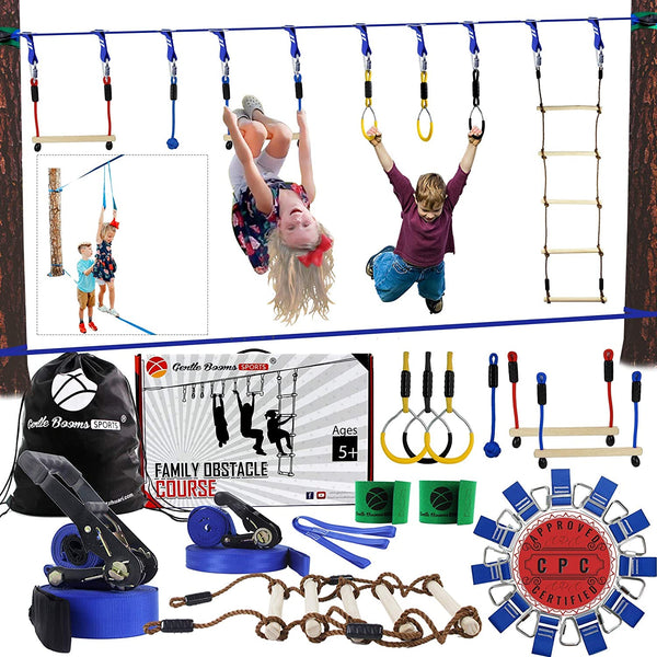 Gentle Boom Sports Ninja Line Intro Kit 7 Accessories Included with 56ft Slackline - sctoyswholesale