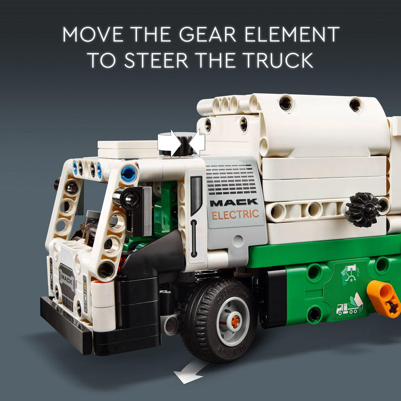 LEGO Technic Mack LR Electric Garbage Truck Toy, Buildable Kids Truck for Pretend Play, Great Gift for Boys, Girls and Kids Ages 8 and Up who Love Recycling Truck Toys and Vehicles, 42167