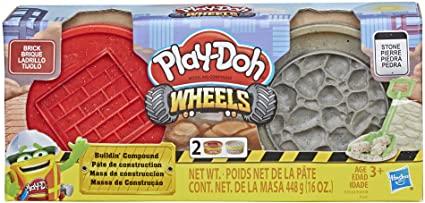 Play-Doh Wheels Cement and Pavement Buildin' Compound 2-Pack of 8-Ounce Cans - sctoyswholesale