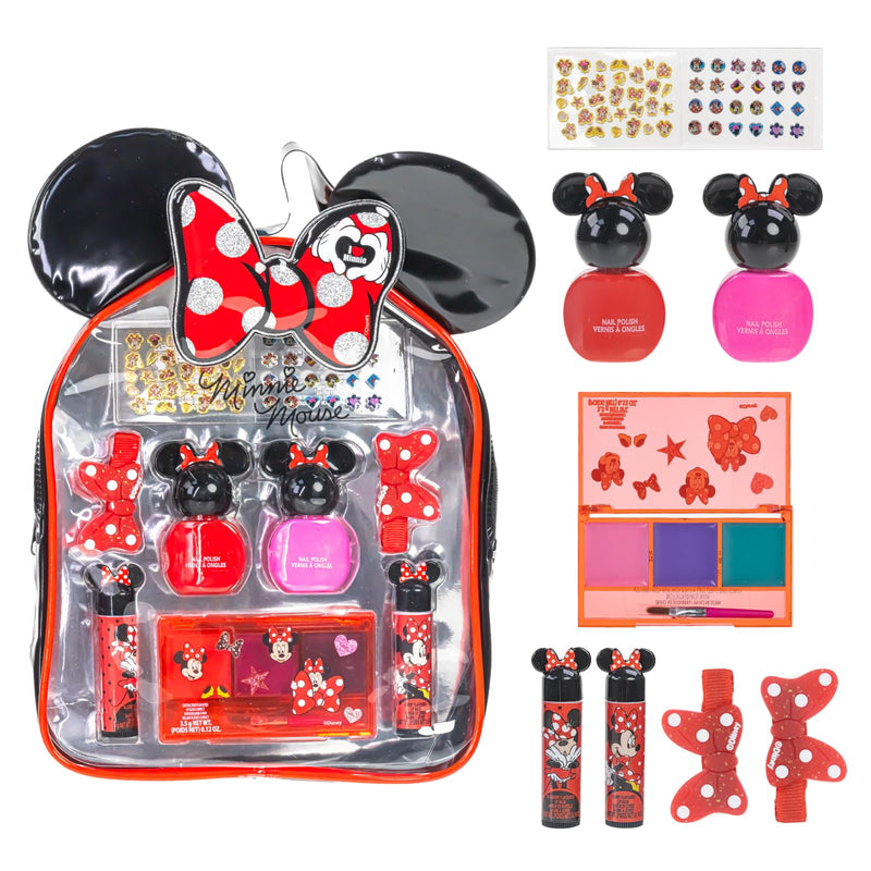 Disney Minnie Mouse - Townley Girl Cosmetic Makeup Gift Bag Set Includes Lip Gloss, Nail Polish & Hair Accessories for Kids Girls, Ages 3+ Perfect for Parties, Sleepovers & Makeovers