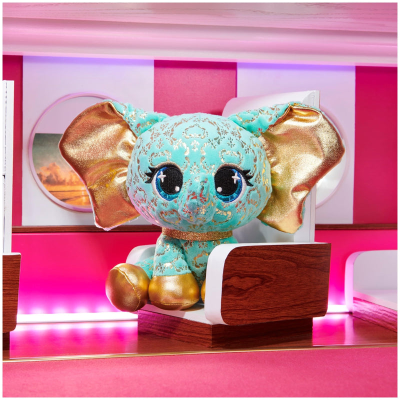 GUND PLushes Designer Fashion Pets Bella L’Phante Limited Edition Elephant Stuffed Animal, Turquoise/Gold, 6”