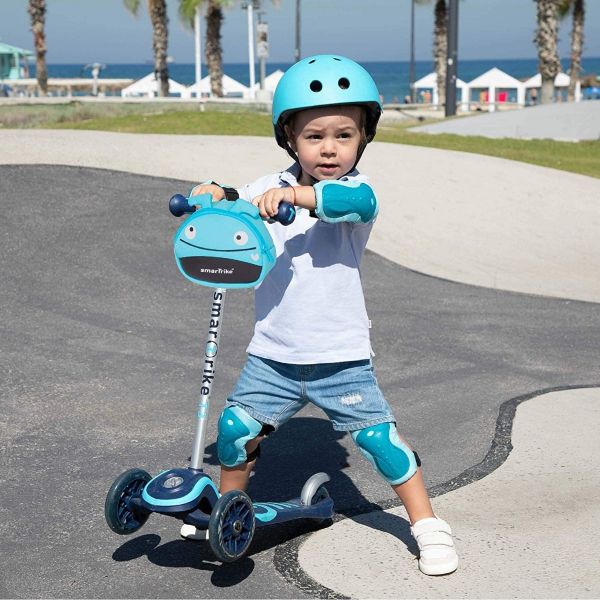 SmarTrike Scooter T3 Blue With Safety Gear - sctoyswholesale