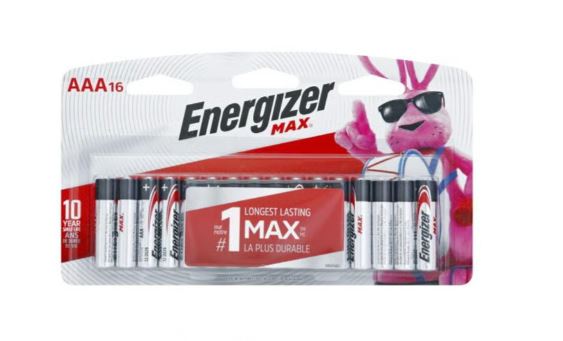 Energizer AAA Alkaline Batteries (16 ct)