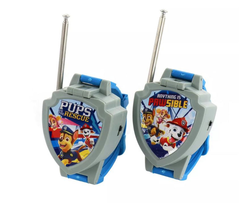 Paw Patrol 2 Piece Wrist Walkie Talkie Set With Built in Watch