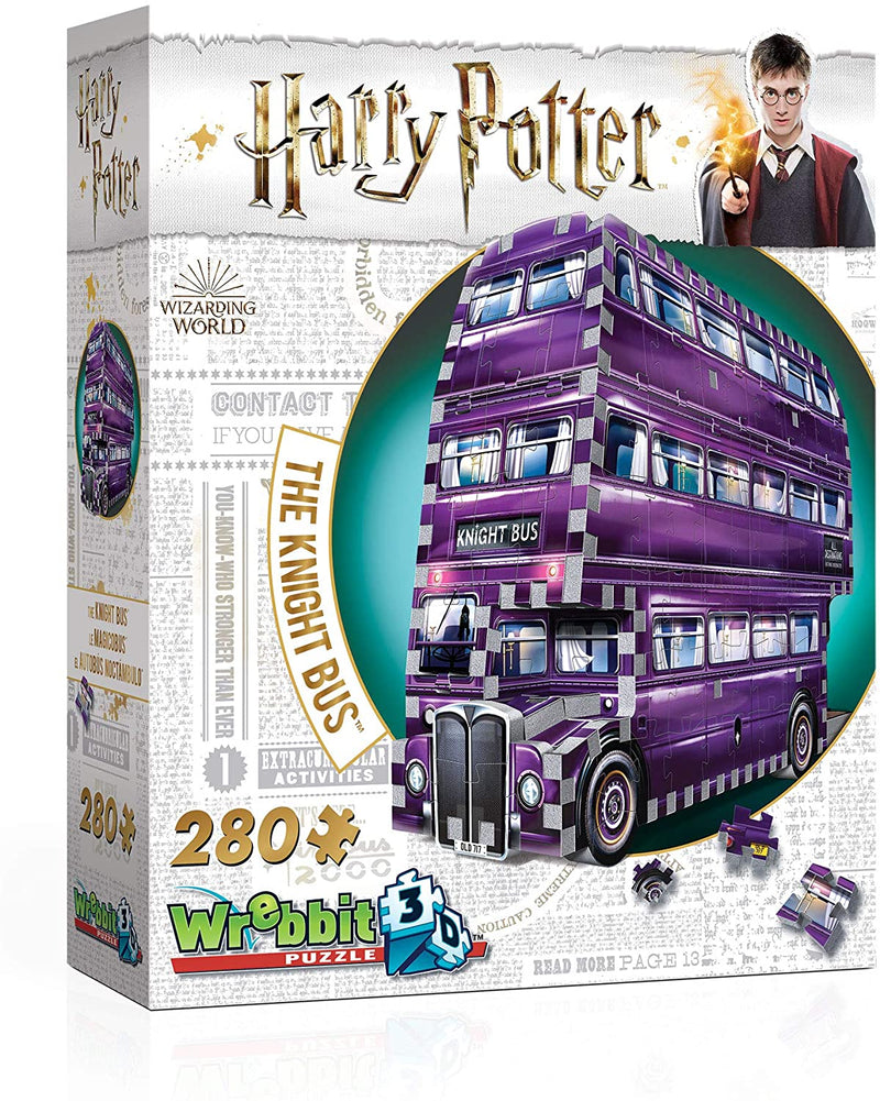 Wrebbit 3D 0507 Harry Potter The Knight Bus 3D Jigsaw Puzzle - 280Piece - sctoyswholesale