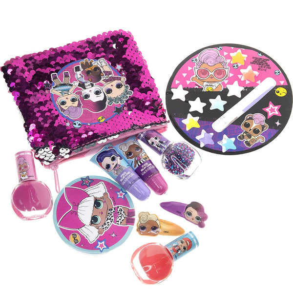 L.O.L Surprise! Townley Girl Ultimate Makeover Set with over 20 Pieces, Including Lip Gloss, Nail Polish, Press-On Nails, Nail Stickers and Reversible Sequin Bag