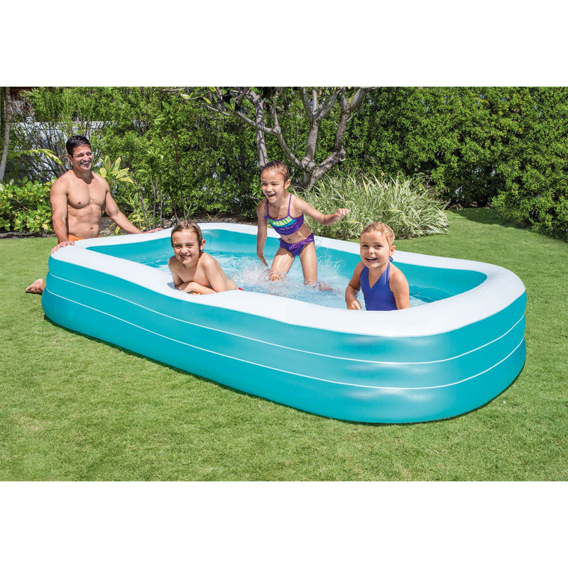 INTEX 58484EP Swim Center Inflatable Family Pool: 277 Gallon Capacity – 120" x 72" x 22" – Blue