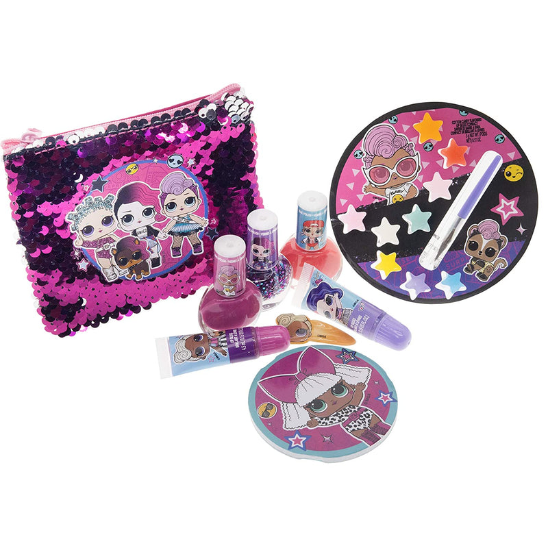 L.O.L Surprise! Townley Girl Ultimate Makeover Set with over 20 Pieces, Including Lip Gloss, Nail Polish, Press-On Nails, Nail Stickers and Reversible Sequin Bag