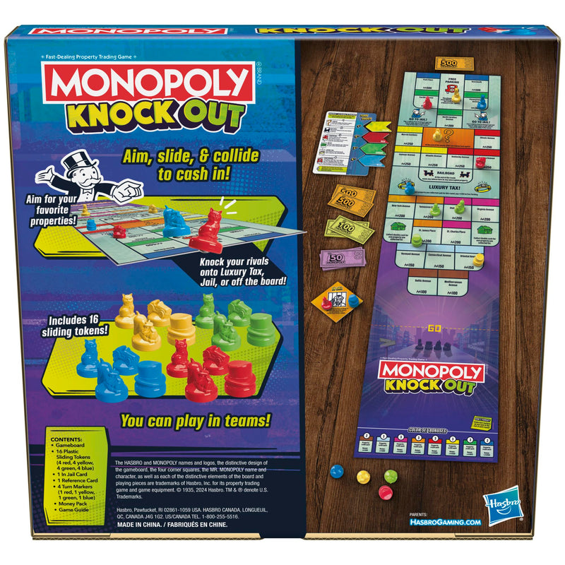 Monopoly Knockout Family Party Game for Kids, Teens, and Adults | Ages 8 and Up | 2-8 Players | 20 Mins. Average | Quick-Playing Board Games