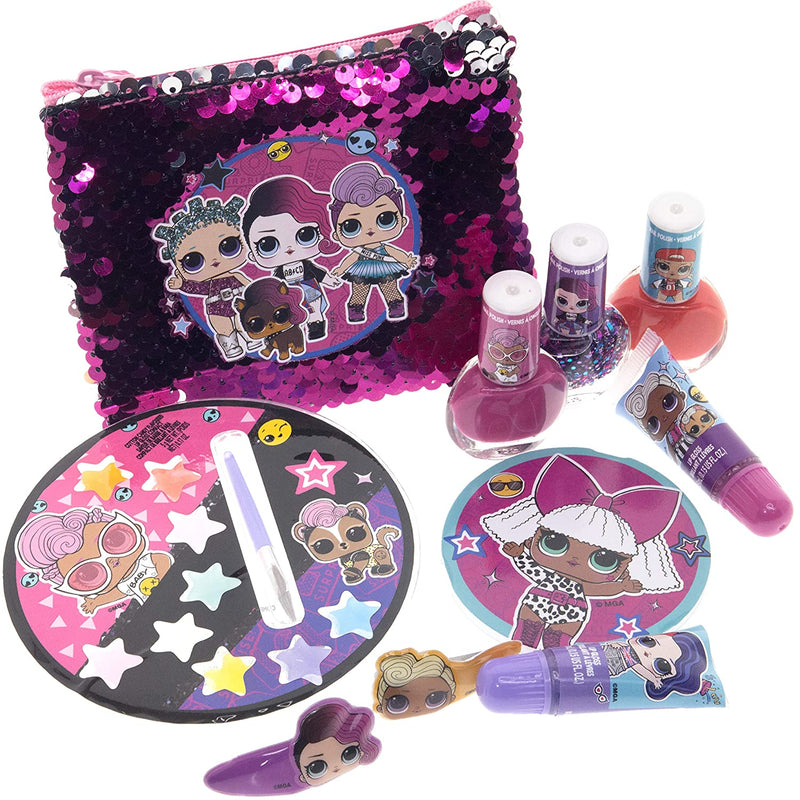 L.O.L Surprise! Townley Girl Ultimate Makeover Set with over 20 Pieces, Including Lip Gloss, Nail Polish, Press-On Nails, Nail Stickers and Reversible Sequin Bag