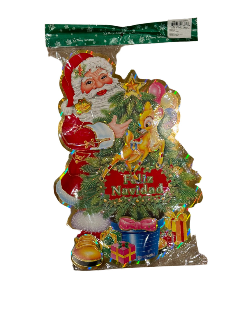 Christmas poster, Banner Wall Decorations Santa Claus, Assorted Designs