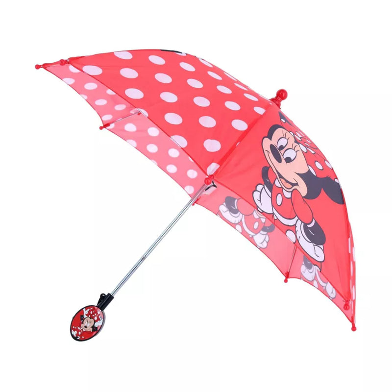 Umbrella, Disney Minnie Mouse 21-Inch Kid's With Clamshell Umbrella  Handle