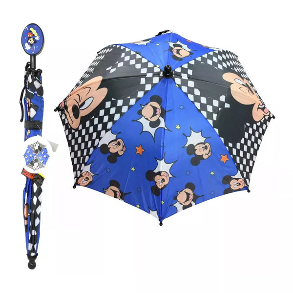 Umbrella, Disney Mickey Mouse 21-Inch Kid's Umbrella With Clamshell Handle