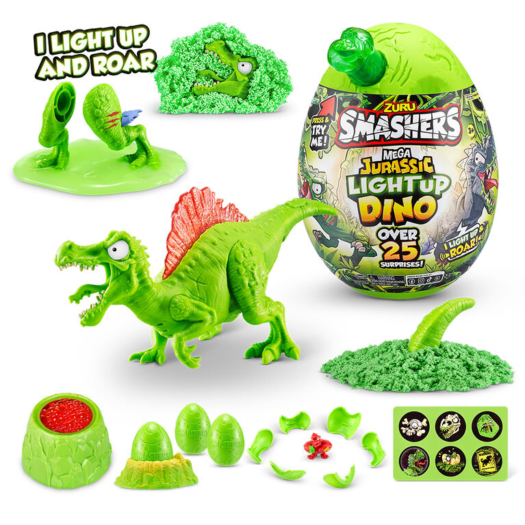 Smashers Mega Jurassic Light Up Dino Egg by ZURU (Style may Vary)