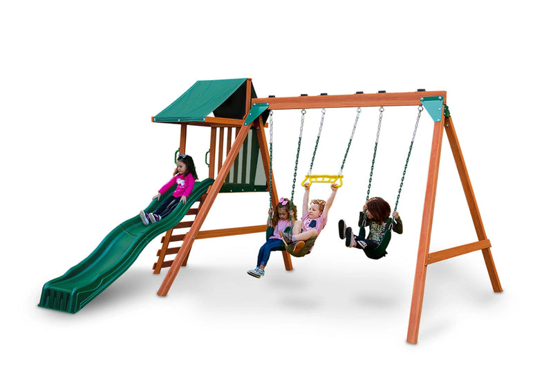 BASIC SWING SET WITH SLIDE - sctoyswholesale